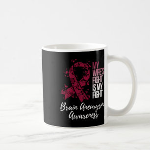 Min fru kämpar mot min kamp Brain Aneurysm Awarene Kaffemugg