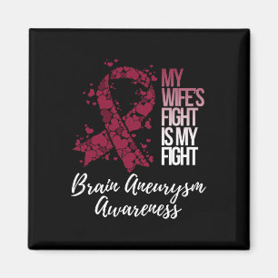 Min fru kämpar mot min kamp Brain Aneurysm Awarene Magnet