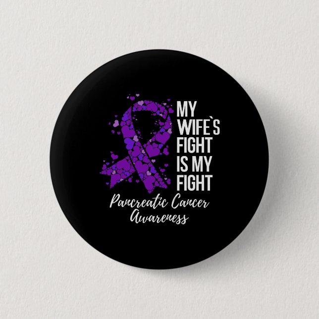 Min fru kämpar mot min kamp mot den pankreascancer knapp (Framsida)