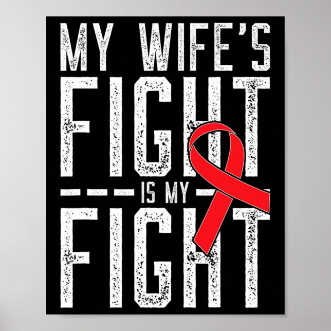 Min fru kämpar mot min medvetenhet om blodcancer poster (Framsidan)