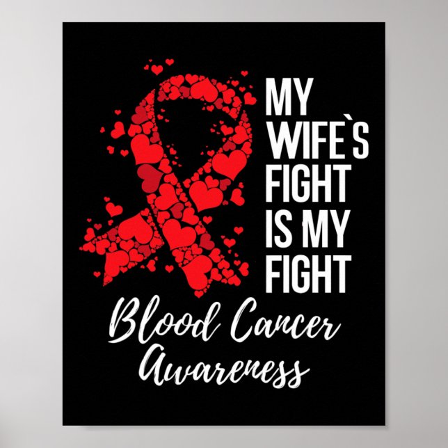 Min fru kämpar mot min medvetenhet om blodcancer poster (Framsidan)