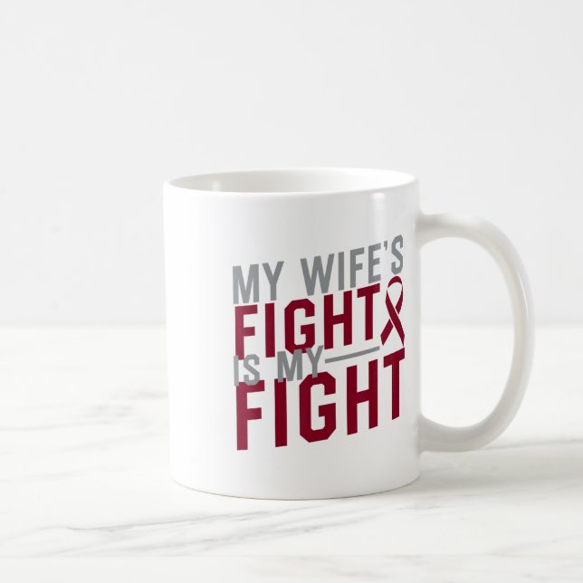 Min fru kämpar mot min "Sickle Cell Anemia Awa" Kaffemugg (Höger)