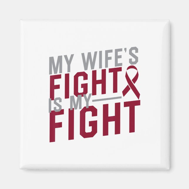 Min fru kämpar mot min "Sickle Cell Anemia Awa" Magnet (Framsidan)