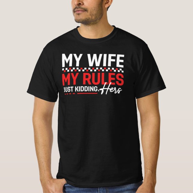 Min fru min regel bara på skoj hennes t shirt (Framsida)