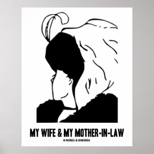 Min fru och min Mor-in-law (Gestalt Illusion) Poster