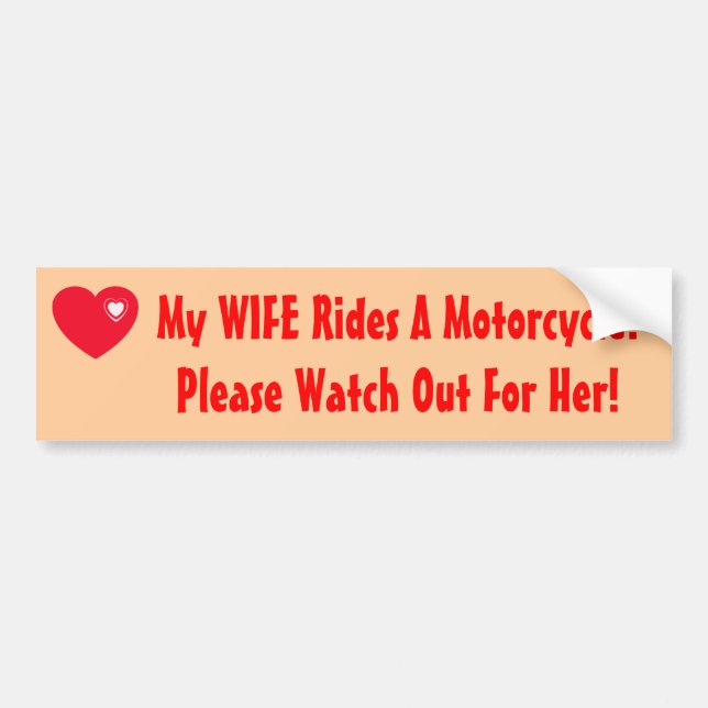 Min FRU rider en motorcykel! Bildekal (Framsidan)