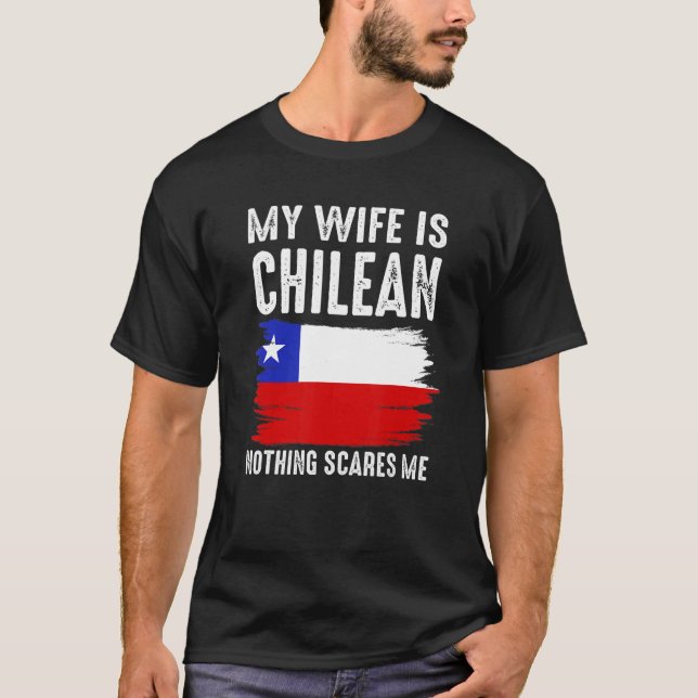 Min fru Skrämmer mig inte från Make T Shirt (Framsida)