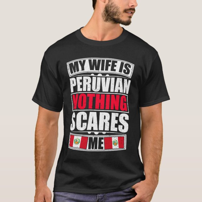 Min fru Skrämmer mig inte.. T Shirt (Framsida)