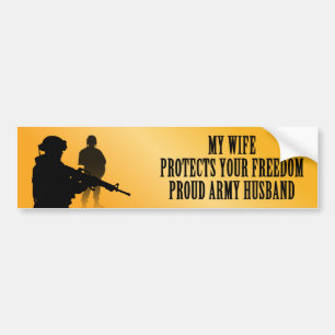 Min fru skyddar din frihet (armémaken) bildekal