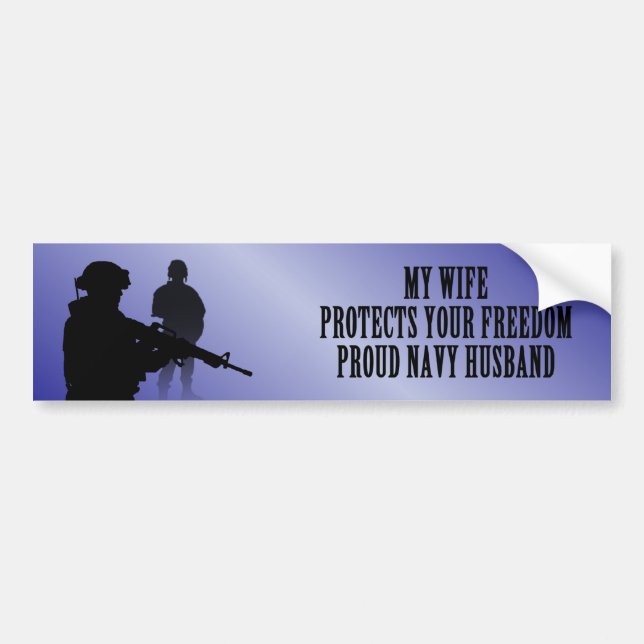 Min fru skyddar din frihet (marinmaken) bildekal (Framsidan)