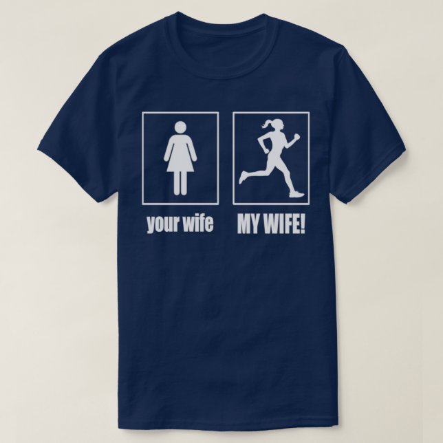 Min fru springer t shirt (Design framsida)