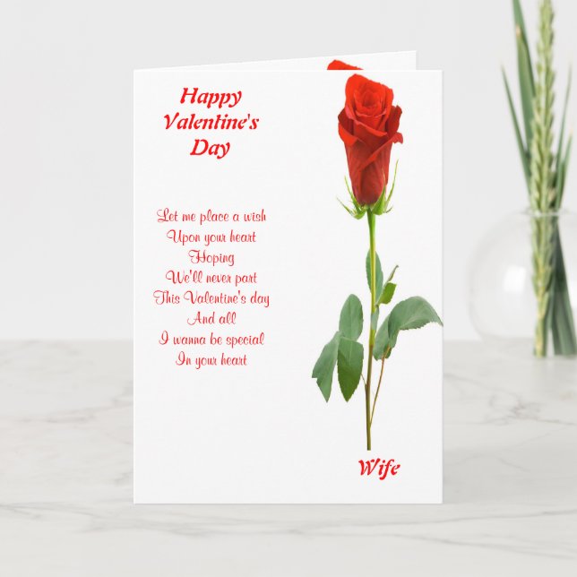 Min fru valentins dag helgkort (Framsida)