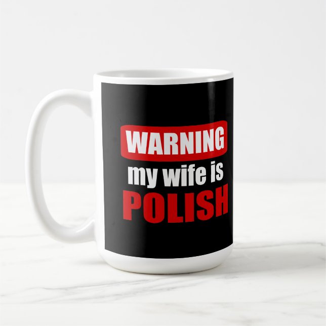 Min fru varnar polsk kaffemugg (Vänster)