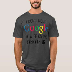 Min fru vet allt Rolig pappa till brudgum19 T Shirt