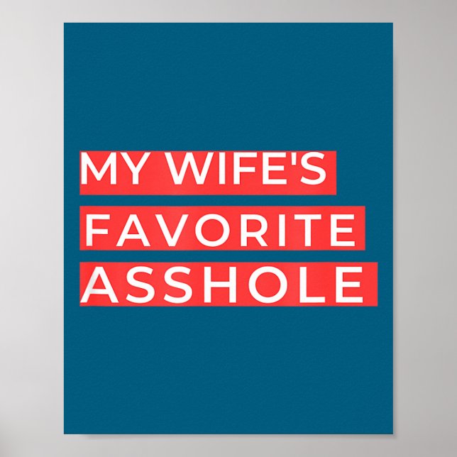 Min frus favorit roliga valentin make äkta man poster (Framsidan)