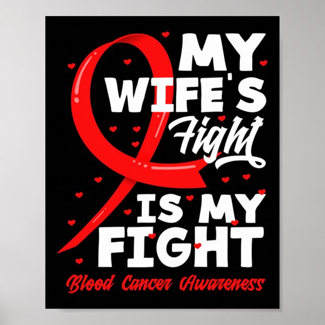 Min frus kamp är min kamp Blodcancer medvetenhet Poster (Framsidan)