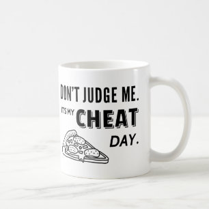 Min fuskdagsätpizza Diet Humor Kaffemugg