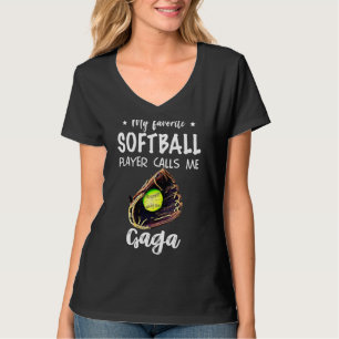 Min Gaga Softball Player kallar mig Nanny Mor Da T Shirt