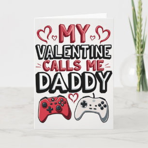 Min Gamer Pappa Valentine-kort Kort