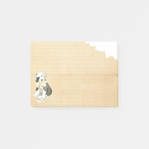 Min gamla engelska Sheepdog Ate Min hemläxa Post-it Block