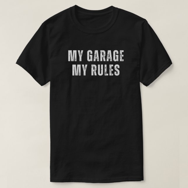 Min Garage My Regler | Funny Mechanics T Shirt (Design framsida)