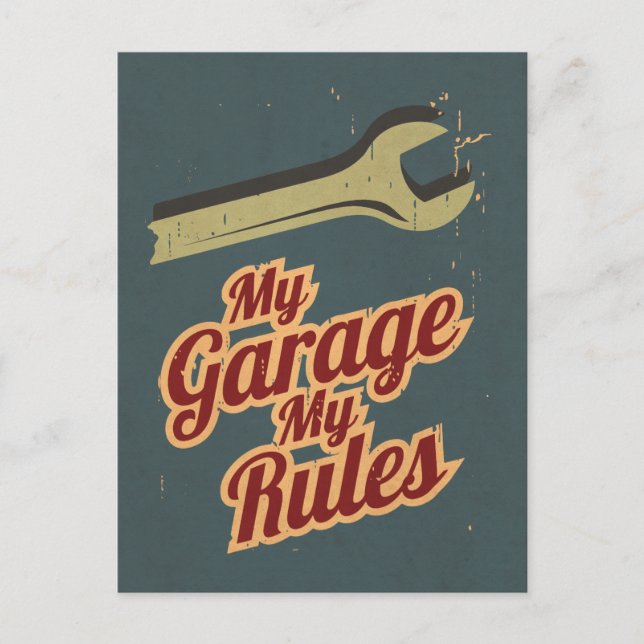 Min Garage My Regler Vykort (Framsida)