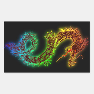 Min garde Hund är en drake Rektangulärt Klistermärke