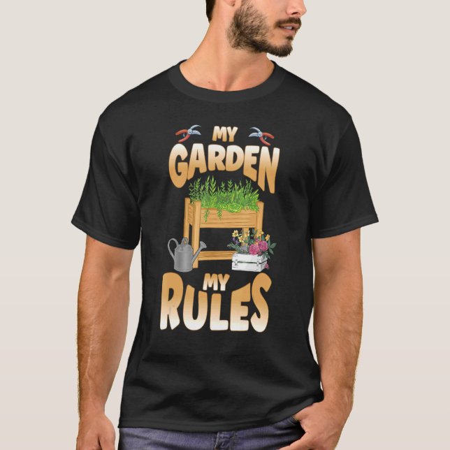 Min Garden Mitt Regler för Balcony Garden Self Suf T Shirt (Framsida)
