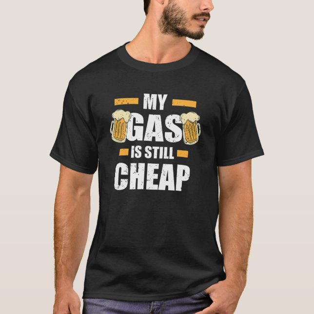 Min gas är fortfarande bensin från Billigt Station T Shirt (Framsida)