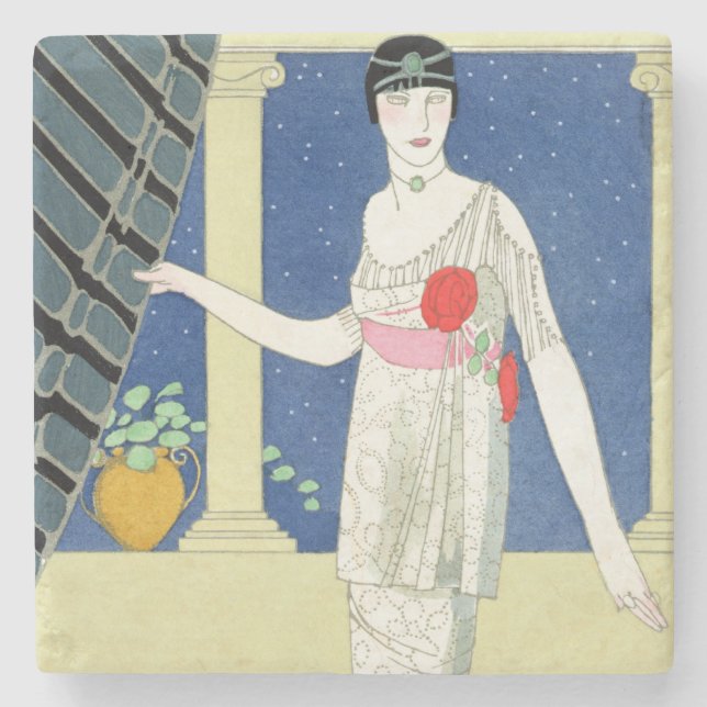 Min gäster har inte ankommit, illustrationen av en stenunderlägg (Framsidan)