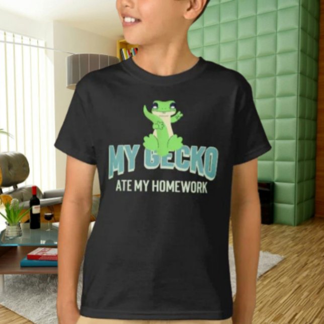 Min gecko åt mina läxor Barntröja T Shirt (Skapare uppladdad)