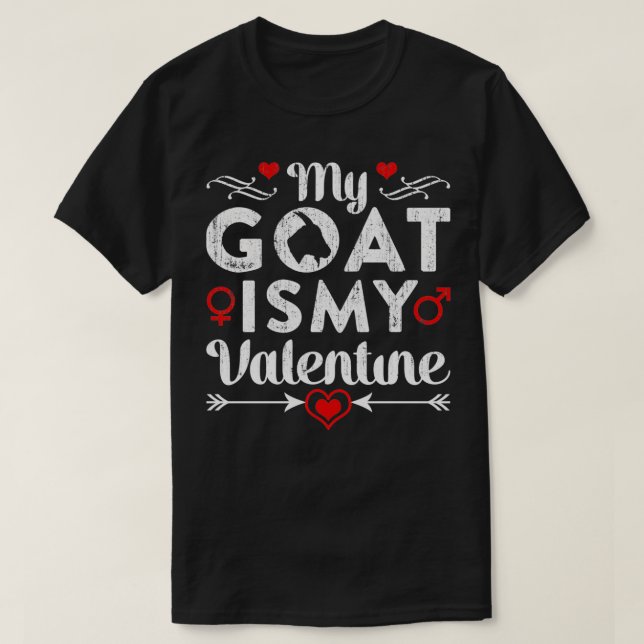 Min get är min Valentine Cute, Goat Älskare T Shirt (Design framsida)