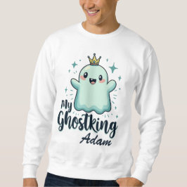 Min Ghostking Kawaii Halloween Shirt för Boykompis Lång Ärmad Tröja