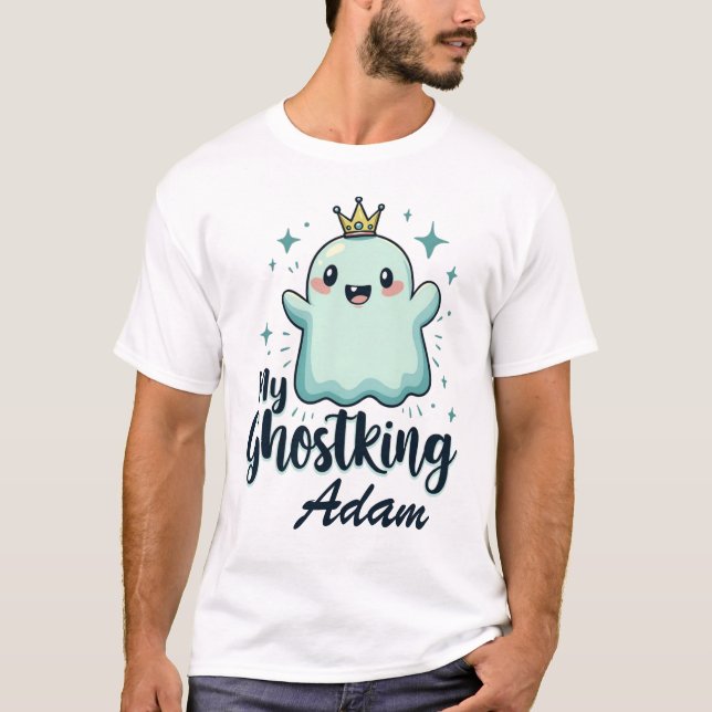Min Ghostking Kawaii Halloween Shirt för Boykompis T (Framsida)