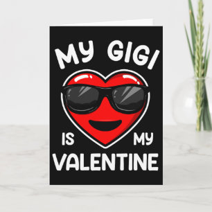 Min Gigi är min valentin hjärta singel pojke flick Kort