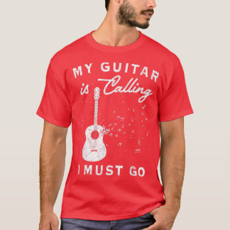 Min gitarr kallar Guitar Player-gåvor För manar M T Shirt