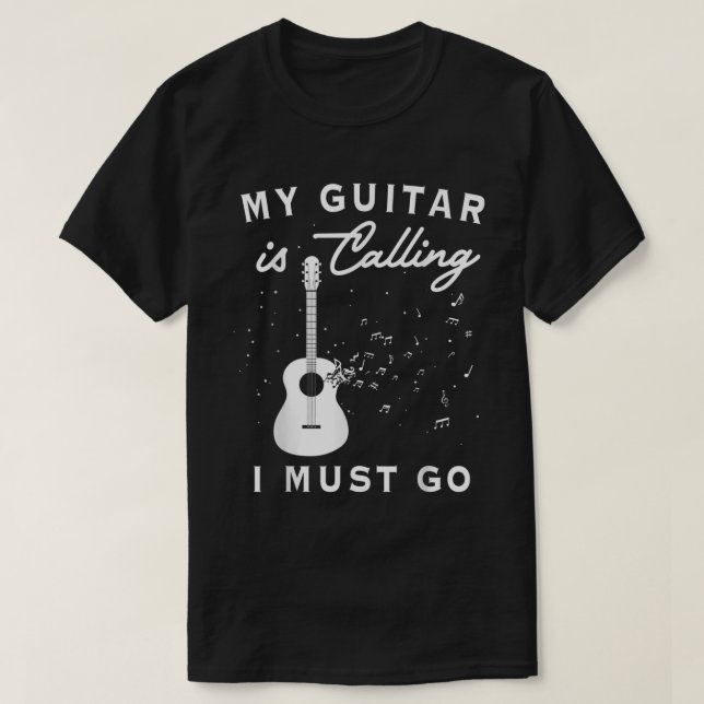 Min gitarr ropar Gitarrspelare presenter för män M T Shirt (Design framsida)