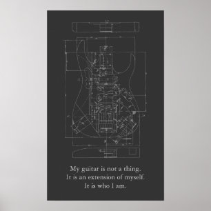 Min gitarraffisch poster