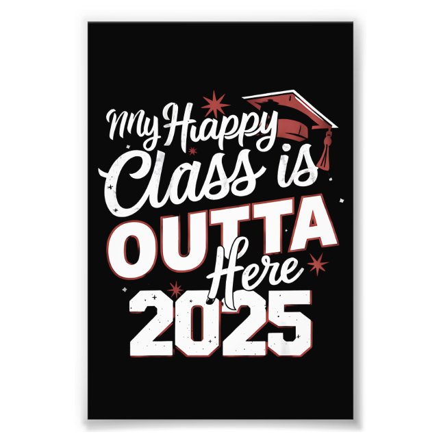 Min glada klass är härifrån 2025 Senior examen Fototryck (Framsidan)