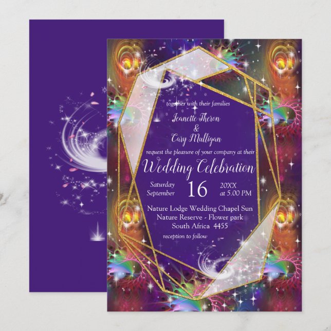 Min glamorösa Funky Disco-design Inbjudningar (Fram/baksida)