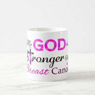 Min GOD är starkare än bröstcancer Kaffemugg