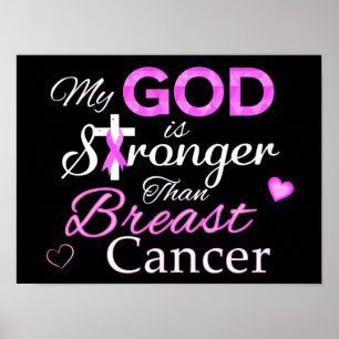 Min GOD är starkare än bröstcancer Poster