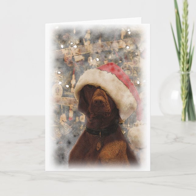 Min god jul Vizsla Helgkort (Framsida)