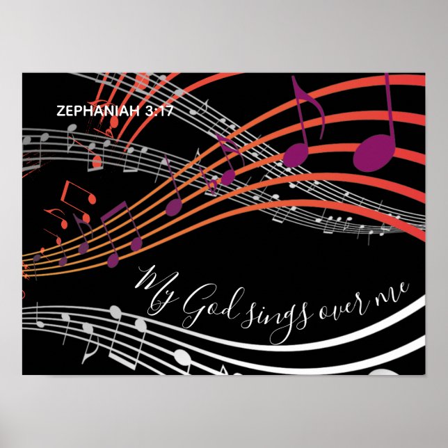MIN GODA SJUNGOR ÖVER MIG | Zephaniah 3:17 | Musik Poster (Framsidan)