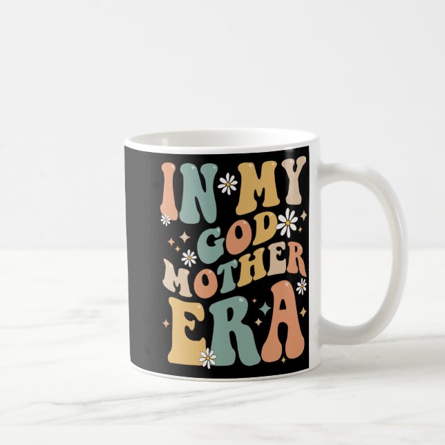 Min Godmor Era Älskare Groovy Retro Mamma Funny Mo Kaffemugg (Höger)