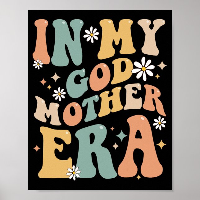 Min Godmor Era Älskare Groovy Retro Mamma Funny Mo Poster (Framsidan)