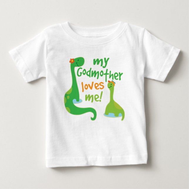Min Godmor Kärlek Me Dinosaur Gift för Godson T Shirt (Framsida)