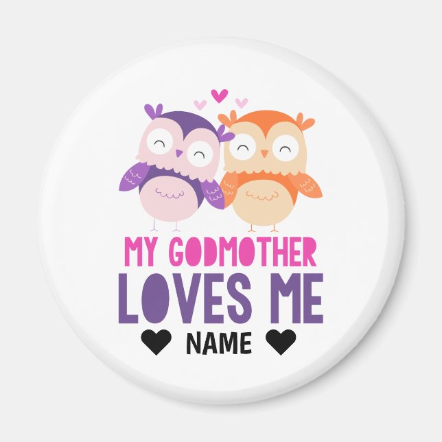 Min Godmor Kärlek Me -Uggla Magnet (Framsidan)