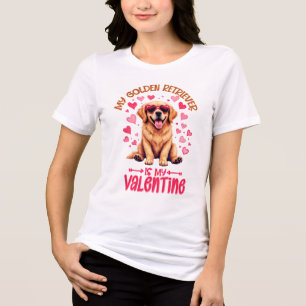 Min Golden Retriever är Min Valentine hund älskare T Shirt