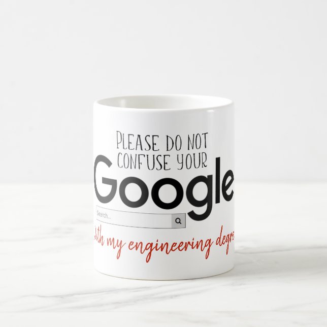 Min grad är bättre än din Google sökandemugg Kaffemugg (Center)